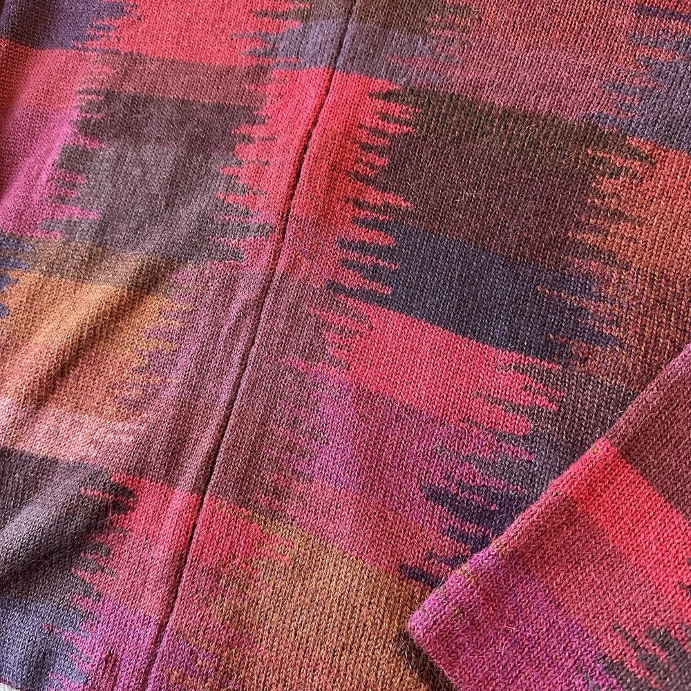 Millma Bolivia Colorful Full Zip 100% Alpaca Sweater Size‎ Large - Picture 2 of 9